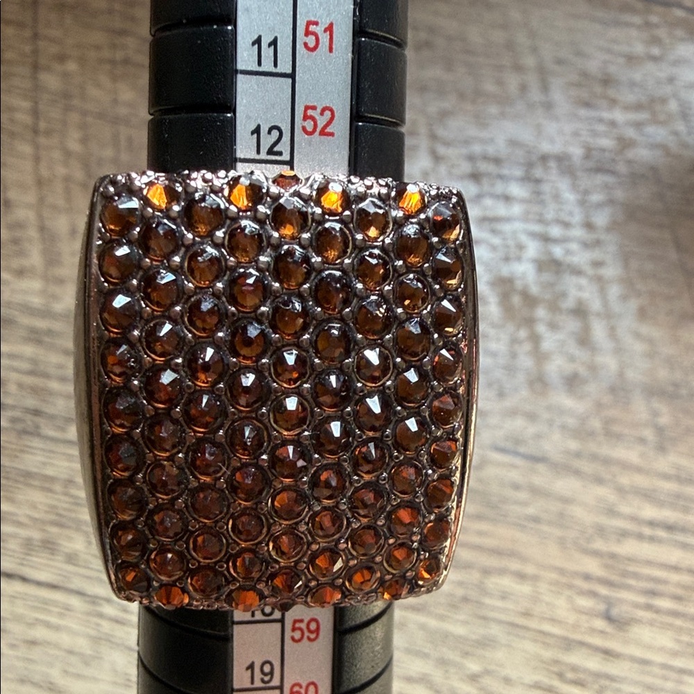 Brown Rhinestone Statement Ring - Picture 5 of 7